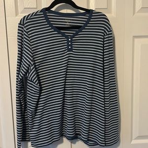 Blue striped long sleeve top